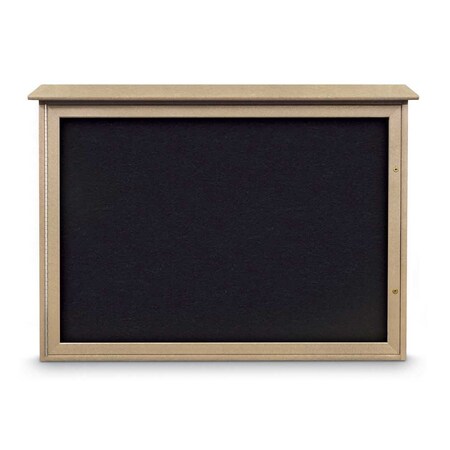 United Visual Products Outdoor Enclosed Combo Board, 72"x36", Gold Frame/White Porc & Apricot UVCB7236ODG-WHTPORC-APRICOT